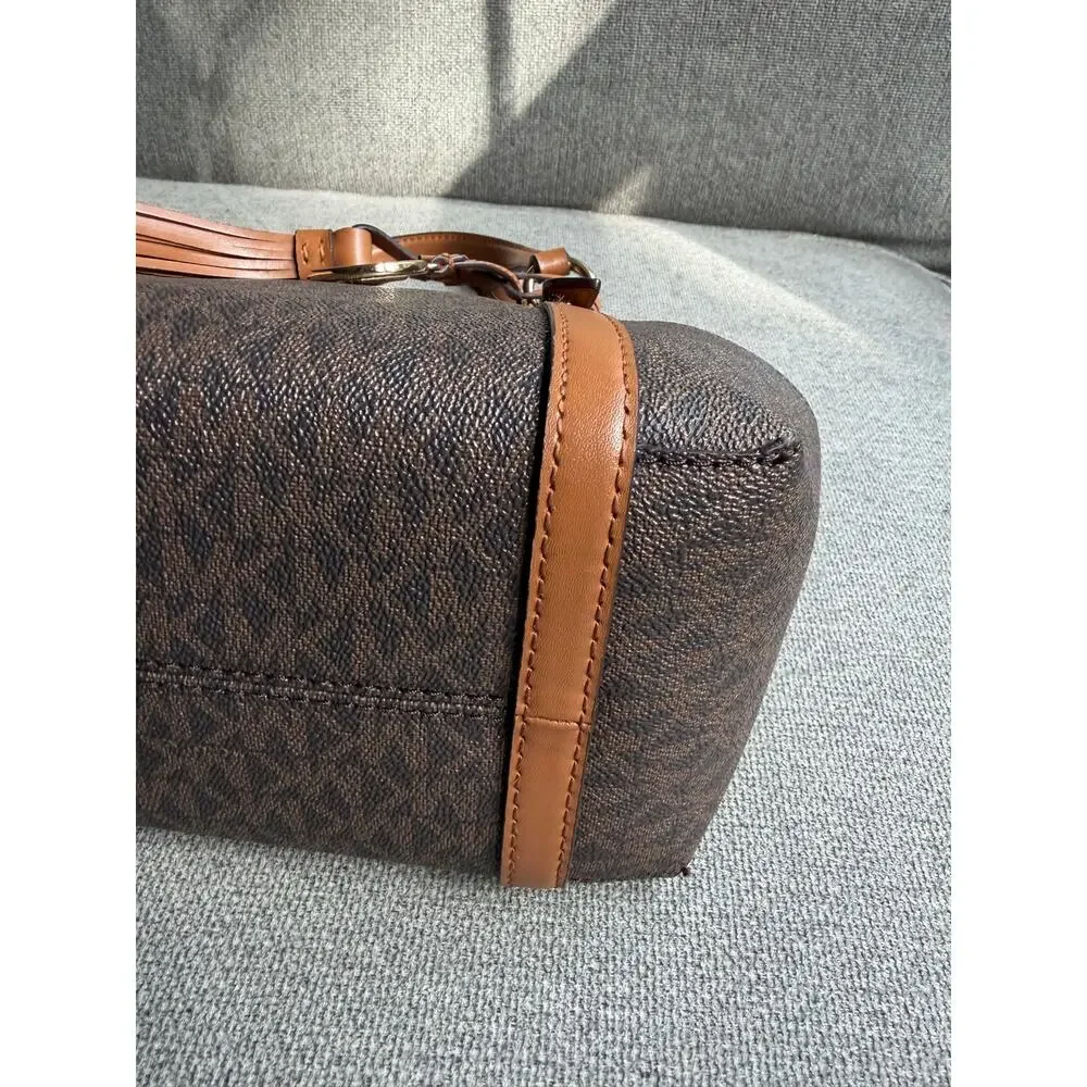 Michael Kors Sullivan Small Logo Top-Zip Tote Bag Logo-print Leather Canvas - Picture 15 of 16